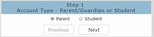 Please select the appropriate account type. Unless you are a CUSD